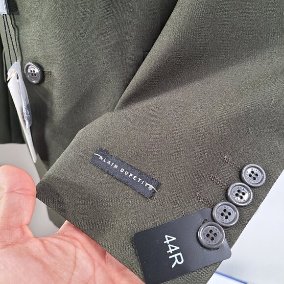 NWT Alain Dupetit Olive Green Sport Coat Two Button Blazer - Picture 10 of 10